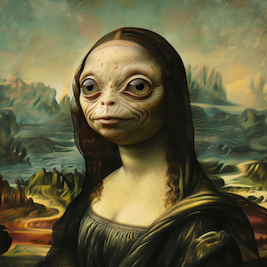 Mona Lisa as an alien