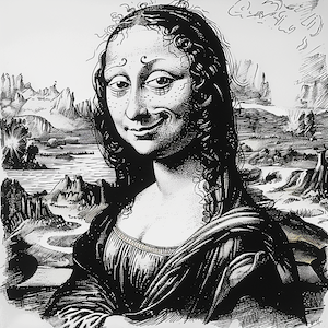 Mona Lisa as if by Crumb